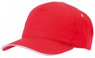 Lippalakki Cap Five, punainen liikelahja logopainatuksella