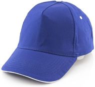 Lippalakki Cap Five, sininen liikelahja logopainatuksella