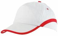 Lippalakki Cap Line, valkoinen, punainen liikelahja logopainatuksella