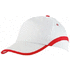 Lippalakki Cap Line, valkoinen, punainen liikelahja logopainatuksella