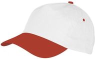 Lippalakki Cap Sport, valkoinen, punainen liikelahja logopainatuksella
