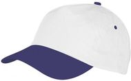 Lippalakki Cap Sport, valkoinen, sininen liikelahja logopainatuksella