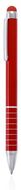 Monikäyttöinen kuulakynä Stylus Touch Ball Pen Balki, punainen liikelahja logopainatuksella