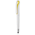 Monikäyttöinen kuulakynä Stylus Touch Ball Pen Barrox, valkoinen, keltainen liikelahja logopainatuksella