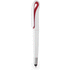 Monikäyttöinen kuulakynä Stylus Touch Ball Pen Barrox, valkoinen, punainen liikelahja logopainatuksella