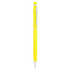Monikäyttöinen kuulakynä Stylus Touch Ball Pen Byzar, keltainen liikelahja logopainatuksella