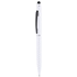 Monikäyttöinen kuulakynä Stylus Touch Ball Pen Fisar, valkoinen liikelahja logopainatuksella