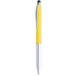 Monikäyttöinen kuulakynä Stylus Touch Ball Pen Lampo, keltainen liikelahja omalla logolla tai painatuksella