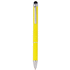 Monikäyttöinen kuulakynä Stylus Touch Ball Pen Lisden, keltainen liikelahja logopainatuksella