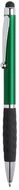 Monikäyttöinen kuulakynä Stylus Touch Ball Pen Sagur, vihreä liikelahja logopainatuksella