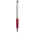 Monikäyttöinen kuulakynä Stylus Touch Ball Pen Sagursilver, punainen liikelahja logopainatuksella