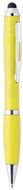 Monikäyttöinen kuulakynä Stylus Touch Ball Pen Zeril, keltainen liikelahja logopainatuksella
