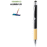 Monikäyttöinen osoitinkynä Stylus Touch Ball Pen Piket, musta liikelahja logopainatuksella