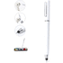 Monikäyttöinen kuulakynä Cleaner Pen Gobit, valkoinen liikelahja logopainatuksella