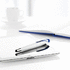 Monikäyttöinen kuulakynä Stylus Touch Ball Pen Barrox, valkoinen, sininen liikelahja logopainatuksella