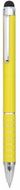 Monikäyttöinen kuulakynä Stylus Touch Ball Pen Minox, keltainen liikelahja logopainatuksella