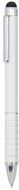 Monikäyttöinen kuulakynä Stylus Touch Ball Pen Minox, valkoinen liikelahja logopainatuksella