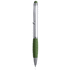 Monikäyttöinen kuulakynä Stylus Touch Ball Pen Sagursilver, vihreä liikelahja logopainatuksella