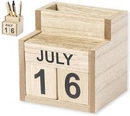 Monikäyttöinen kynäkulho Everlasting Calendar Pencil Holder Laorek liikelahja logopainatuksella