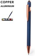 Monikäyttöinen osoitinkynä Stylus Touch Ball Pen Lixor, tummansininen liikelahja logopainatuksella