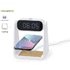 Monikäyttöinen pieni kello Multifunction Alarm Clock Darret, valkoinen liikelahja logopainatuksella