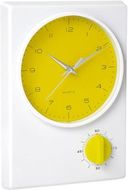 Monikäyttöinen pieni kello Wall Clock Timer Tekel, keltainen liikelahja logopainatuksella