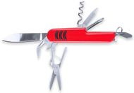 Monikäyttöinen taskutyövälineet Multifunction Pocket Knife Shakon, punainen liikelahja logopainatuksella