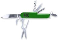 Monikäyttöinen taskutyövälineet Multifunction Pocket Knife Shakon, vihreä liikelahja logopainatuksella