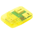 Muistikortin lukulaite Card Reader Ares, keltainen liikelahja logopainatuksella