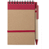 Muistilehtiö Notebook Ecocard, punainen liikelahja logopainatuksella