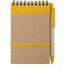 Muistilehtiö Notebook Ecocard, keltainen liikelahja logopainatuksella