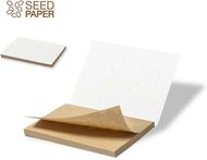 Muunneltava paperinippu Seeds Sticky Notepad Zomek, valkoinen liikelahja logopainatuksella