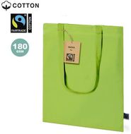 Ostoskassi Bag Inova Fairtrade, vaaleanvihreä liikelahja logopainatuksella