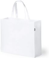 Ostoskassi Bag Kaiso, valkoinen liikelahja logopainatuksella