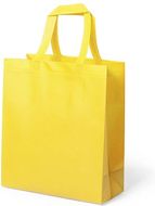 Ostoskassi Bag Kustal, keltainen liikelahja logopainatuksella