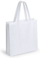 Ostoskassi Bag Natia, valkoinen liikelahja logopainatuksella