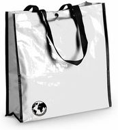 Ostoskassi Bag Recycle, valkoinen liikelahja logopainatuksella