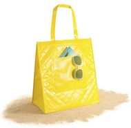 Ostoskassi Bag Yermen, keltainen liikelahja logopainatuksella