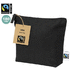 Pesuvälinepussi Beauty Bag Yink Fairtrade, musta liikelahja logopainatuksella