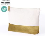 Pesuvälinepussi Beauty Bag Radynel, kultainen liikelahja logopainatuksella