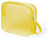 Pesuvälinepussi Beauty Bag Säki, keltainen liikelahja logopainatuksella