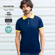 Pikeepaita Polo Shirt Tecnic Rebon, keltainen liikelahja logopainatuksella