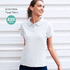 Pikeepaita Women White Polo Shirt Koupan, valkoinen liikelahja logopainatuksella