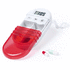 Pillerirasia Pillbox Ziprik, punainen liikelahja logopainatuksella