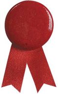 Pinssit Pin Loop Solidario, punainen liikelahja logopainatuksella