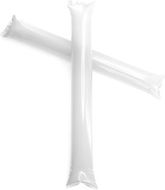 Puhallettava tanko Cheering Sticks Stick, valkoinen liikelahja logopainatuksella