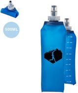 Pyöräilijän pullo Foldable Bottle Poel, läpinäkyvä liikelahja logopainatuksella