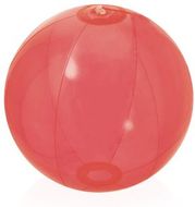 Rantapallo Beach Ball Nemon, läpikuultava-punainen liikelahja logopainatuksella