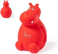 Säästöpossu Money Box Hippo, punainen liikelahja logopainatuksella