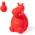 Säästöpossu Money Box Hippo, punainen liikelahja logopainatuksella